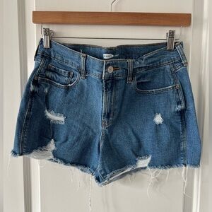 Old Navy Mid-Rise Distressed Boyfriend Jean Cut-Off Shorts Size 10